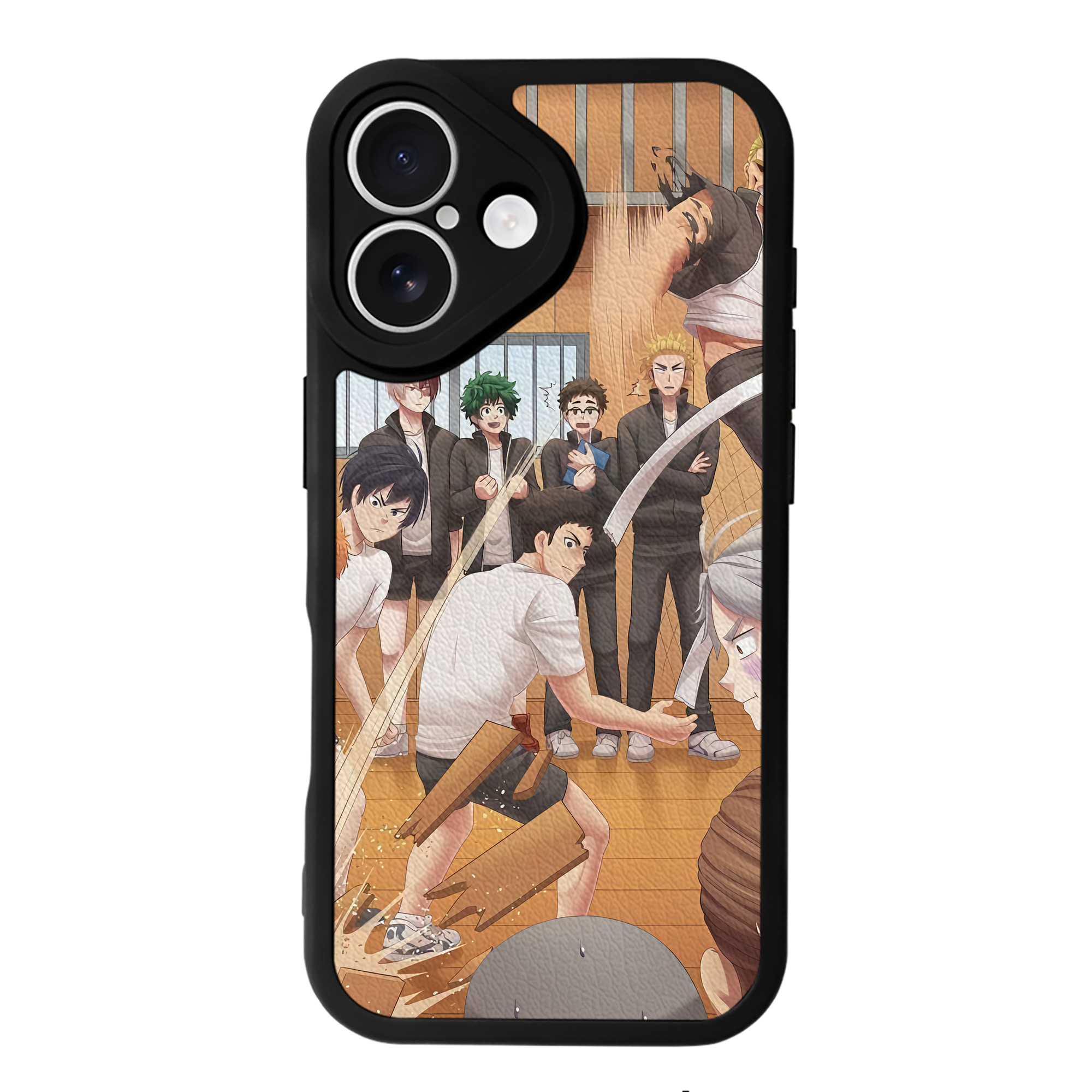 （画像用） ハイキュー!! Haikyu!! 【iPhone 16シリーズ対応】シリコンスマホケース（レザー調） 材質：シリコン